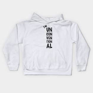 I'm Unconventional (Light Bg) Kids Hoodie